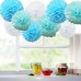 9 Pack Mixed Tissue Paper Pompom Pom Poms Hanging Garland Wedding Party Decor